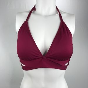 5/$15 Mossimo Swim Bikini Top Deep Red Tie Back